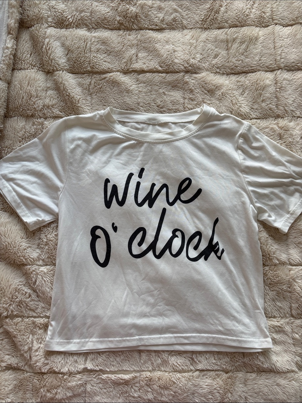 Wine O'Clock White Graphic Tee